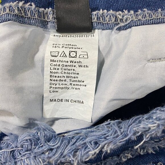 Shein Women Patchwork Medium Wash Dark Wash Denim Jeans Sz 31 x30 High-Rise - Picture 5 of 11